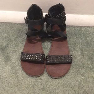 Candies black studded sandals